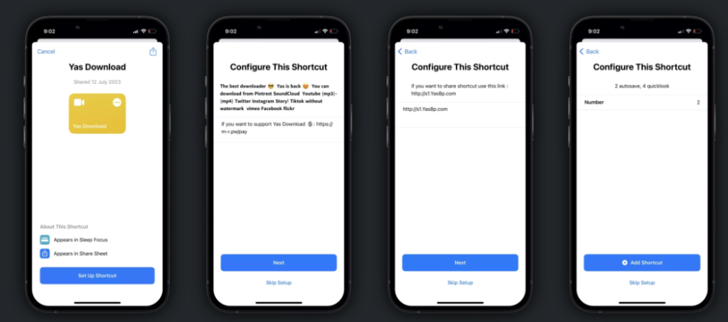 How do you set up the YAS Download on iphone?